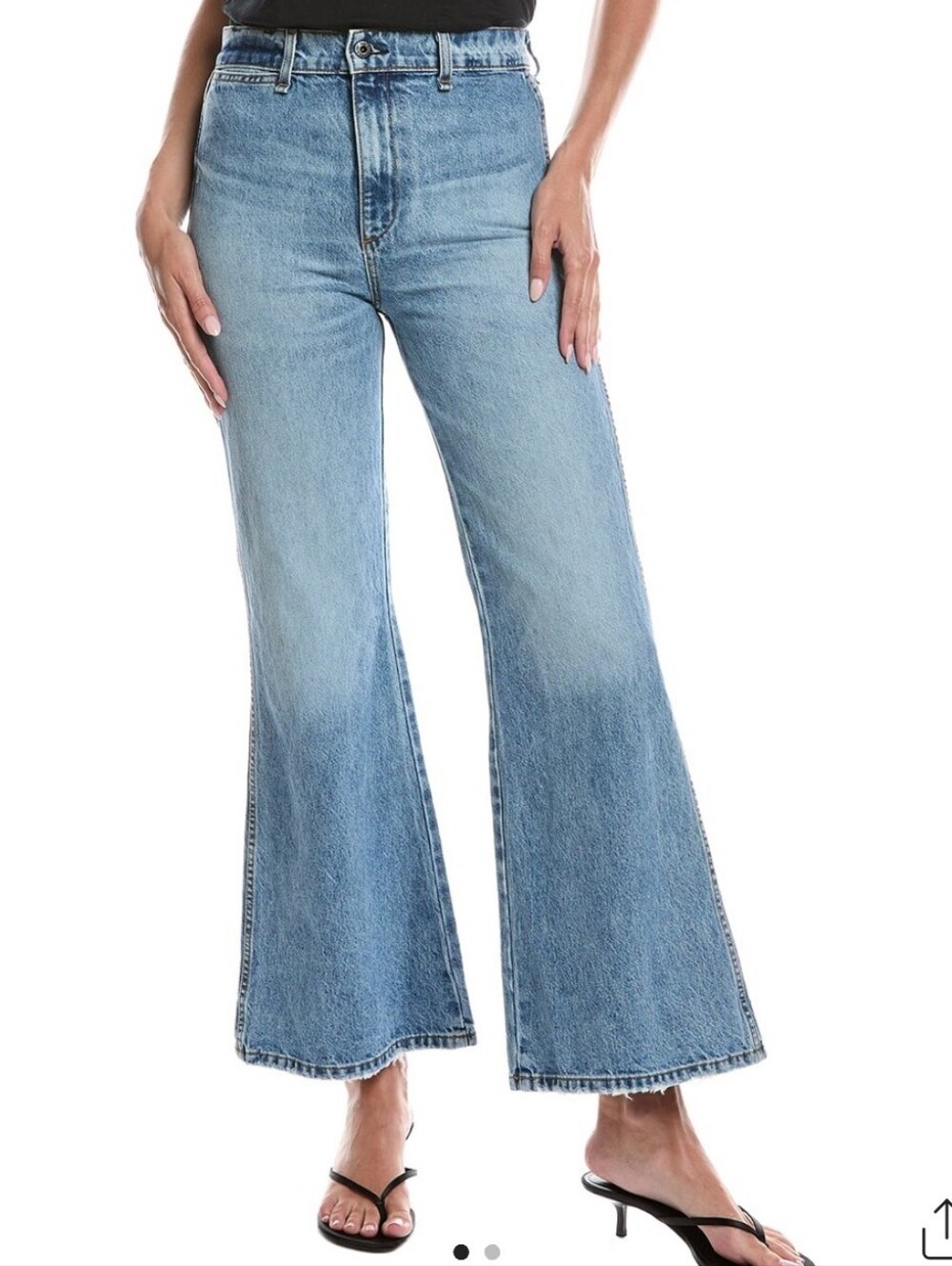 ASKK NY Gigalo Flare Leg High Rise Jeans In Blondie Wash Size 28